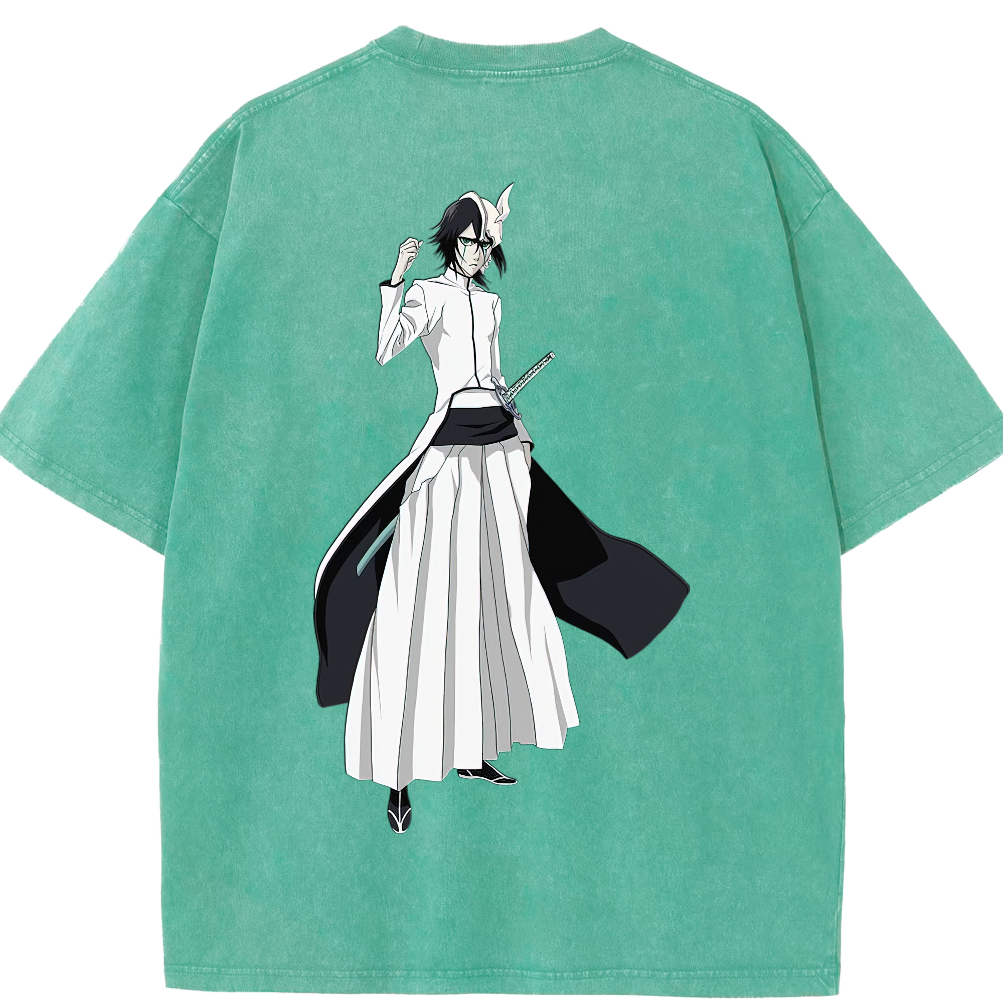 （画像用） ブリーチ ウルキオラ·シファー BLEACH Ulquiorra cifer 綿100% ヴィンテージ風 半袖Tシャツ（背面プリント）